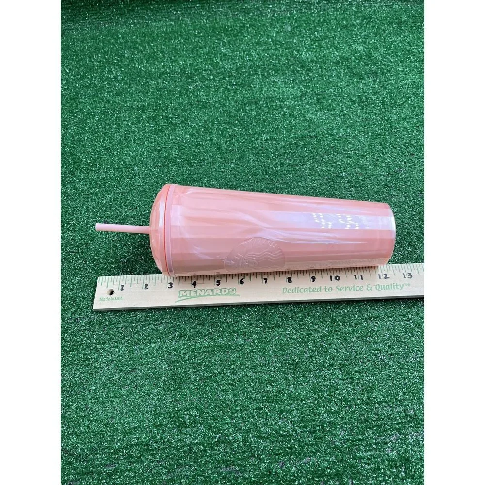 Starbucks Tumbler  2021 24 oz‎ Venti Pink Marble Pearl Kaleidoscope NEW